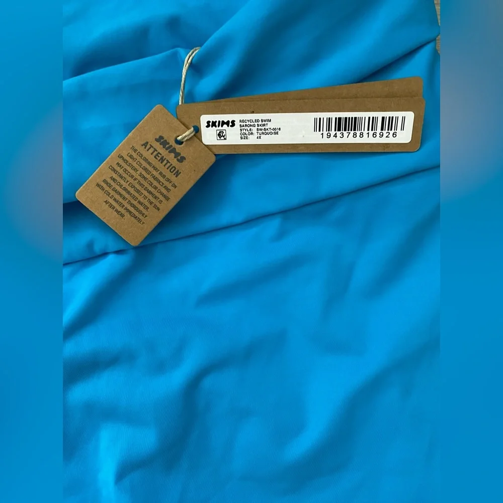 Skims Swim Sarong Skirt Coverup - Turquoise Plus Size 4X